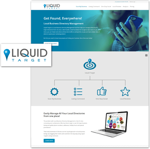 utah web design of liquid target website